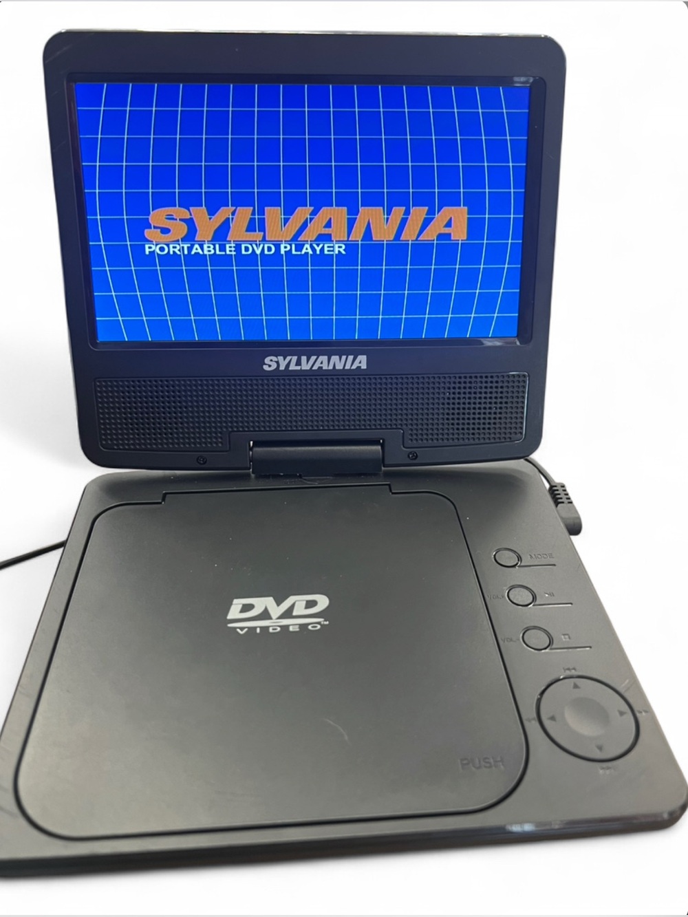 Sylvania Portable DVD Player with charger case and remote